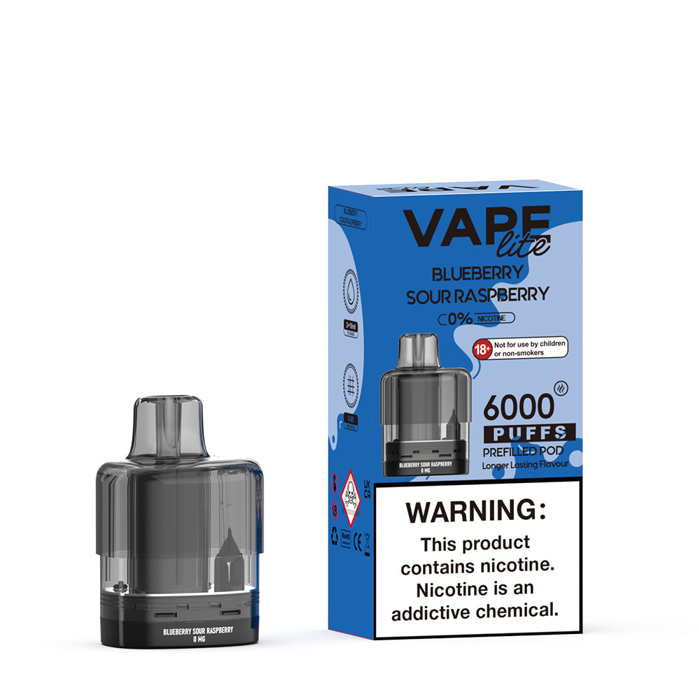 Vape Lite Pebble 6k Replacement Pods – Nicotine Free (0mg)