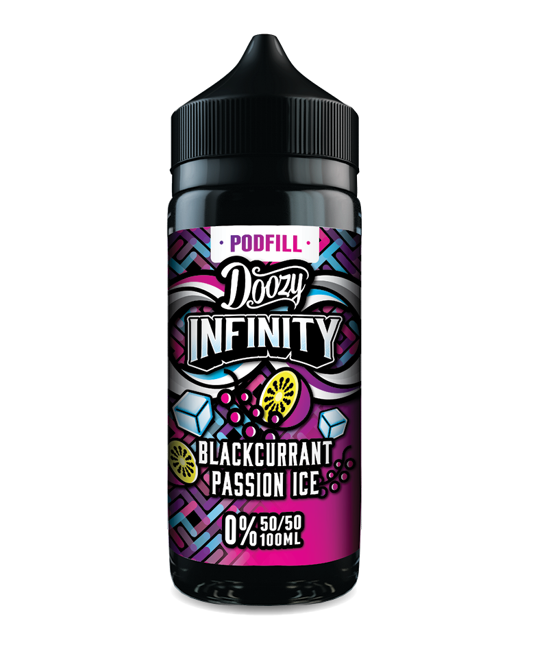 Blackcurrant Passion Ice By Doozy Infinity Pod Fill 50/50 E-Liquid 100ml Shortfill