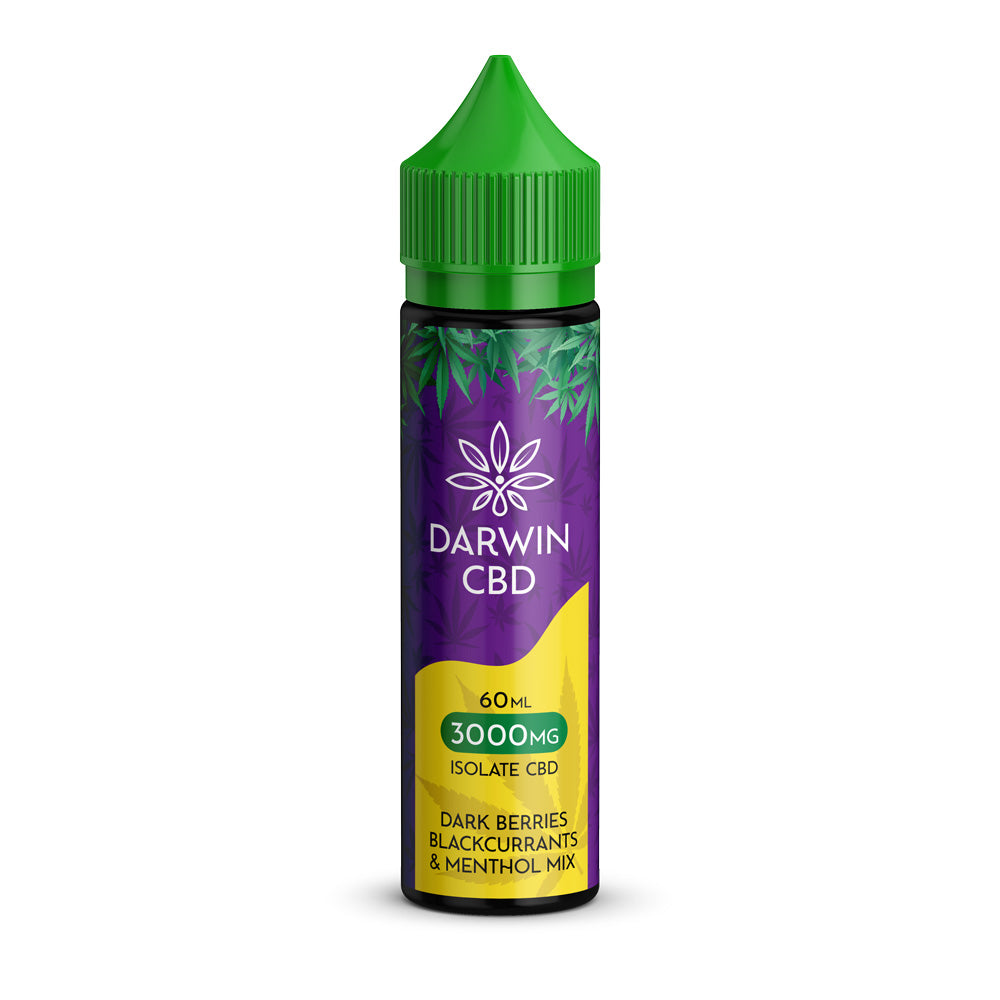 Dark Berries Blackcurrants & Menthol Mix By Darwin CBD 3000mg 60ml E-Liquid