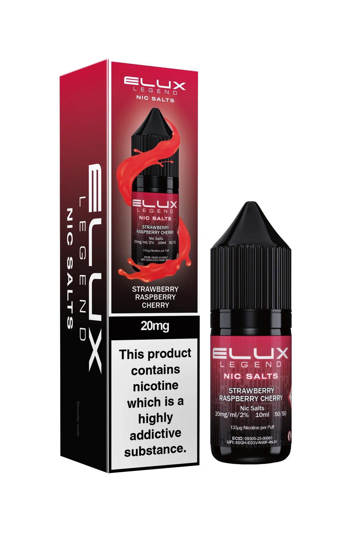 Strawberry Raspberry Cherry Nic Salt By Elux Legend