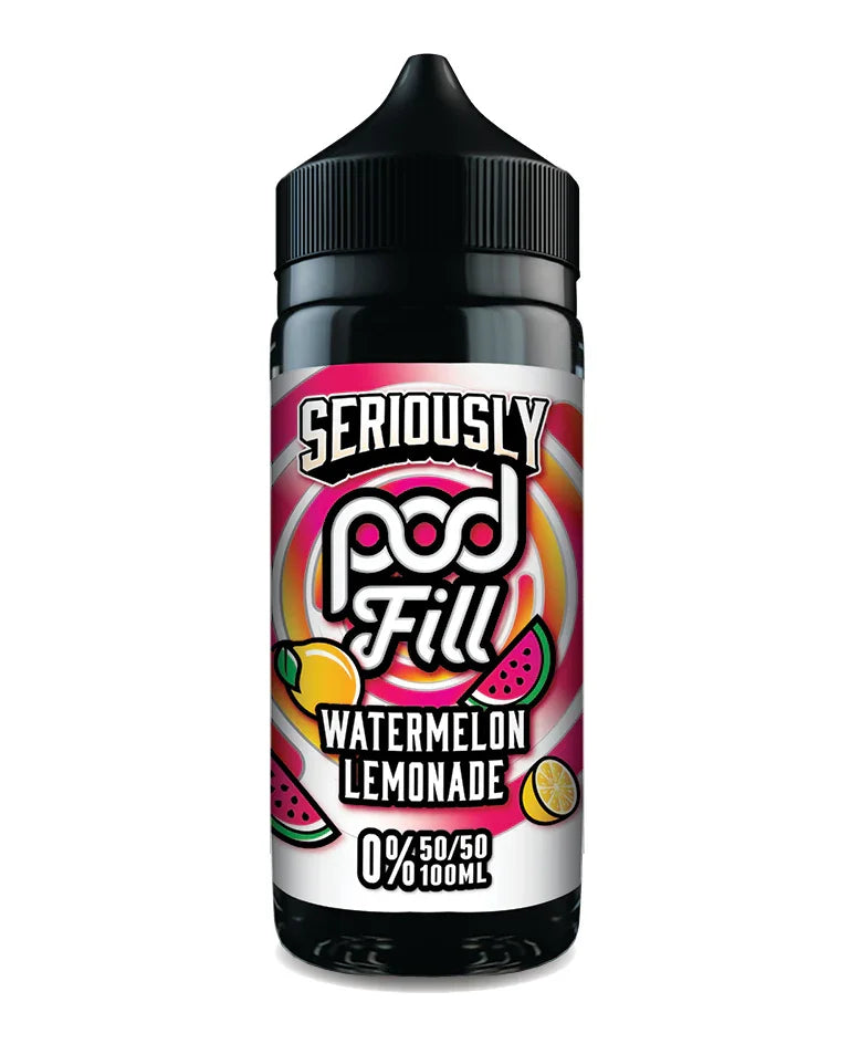 Watermelon Lemonade By Seriously Pod 50/50 Fill E-Liquid 100ml Shortfill