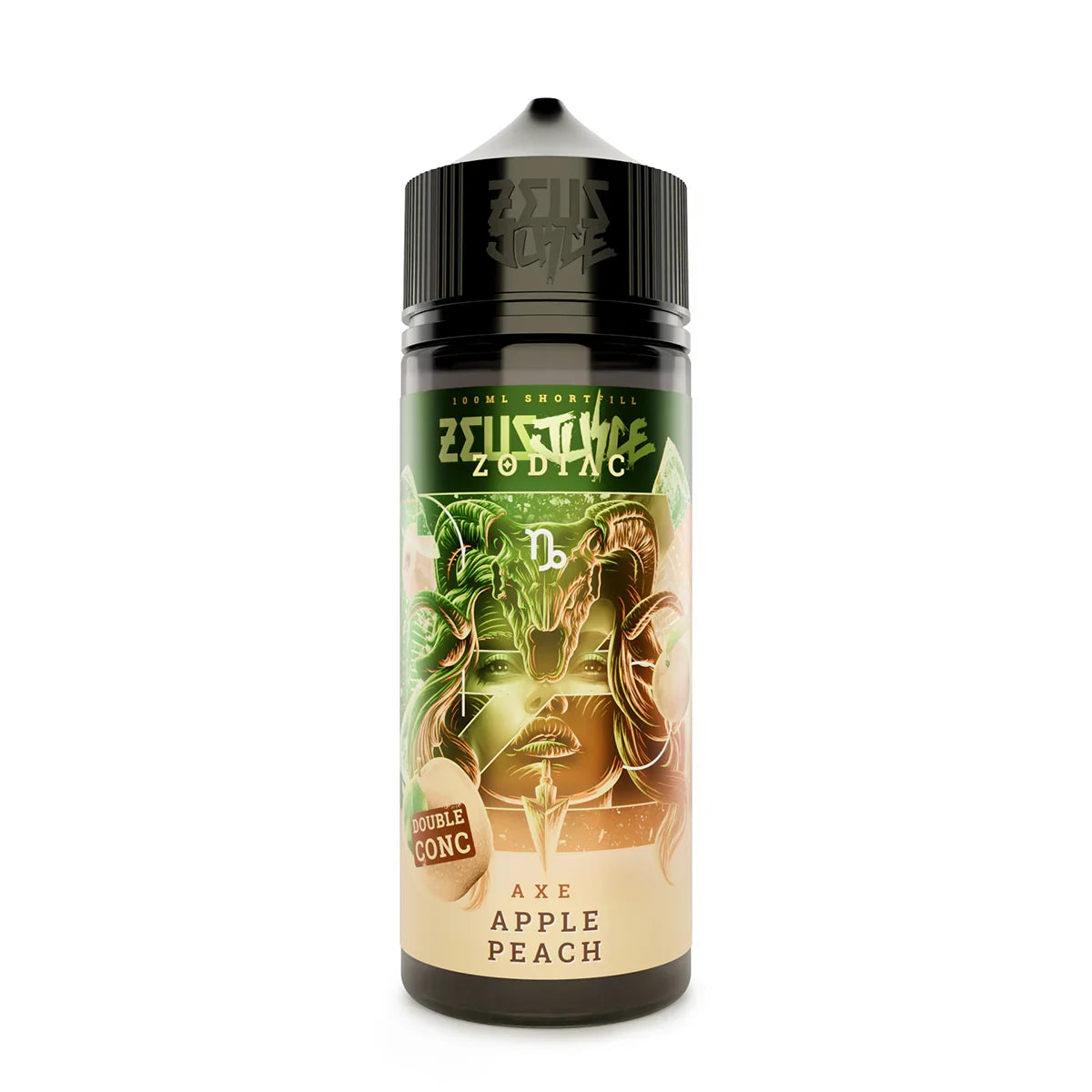 Zeus Juice Axe 100ml Shortfill Bottle – Apple and Peach Vape