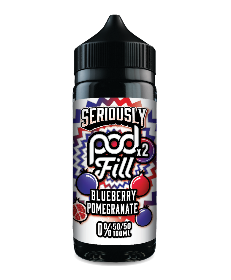 Blueberry Pomegranate By Seriously Pod X2 50/50 Fill E-Liquid 100ml Shortfill
