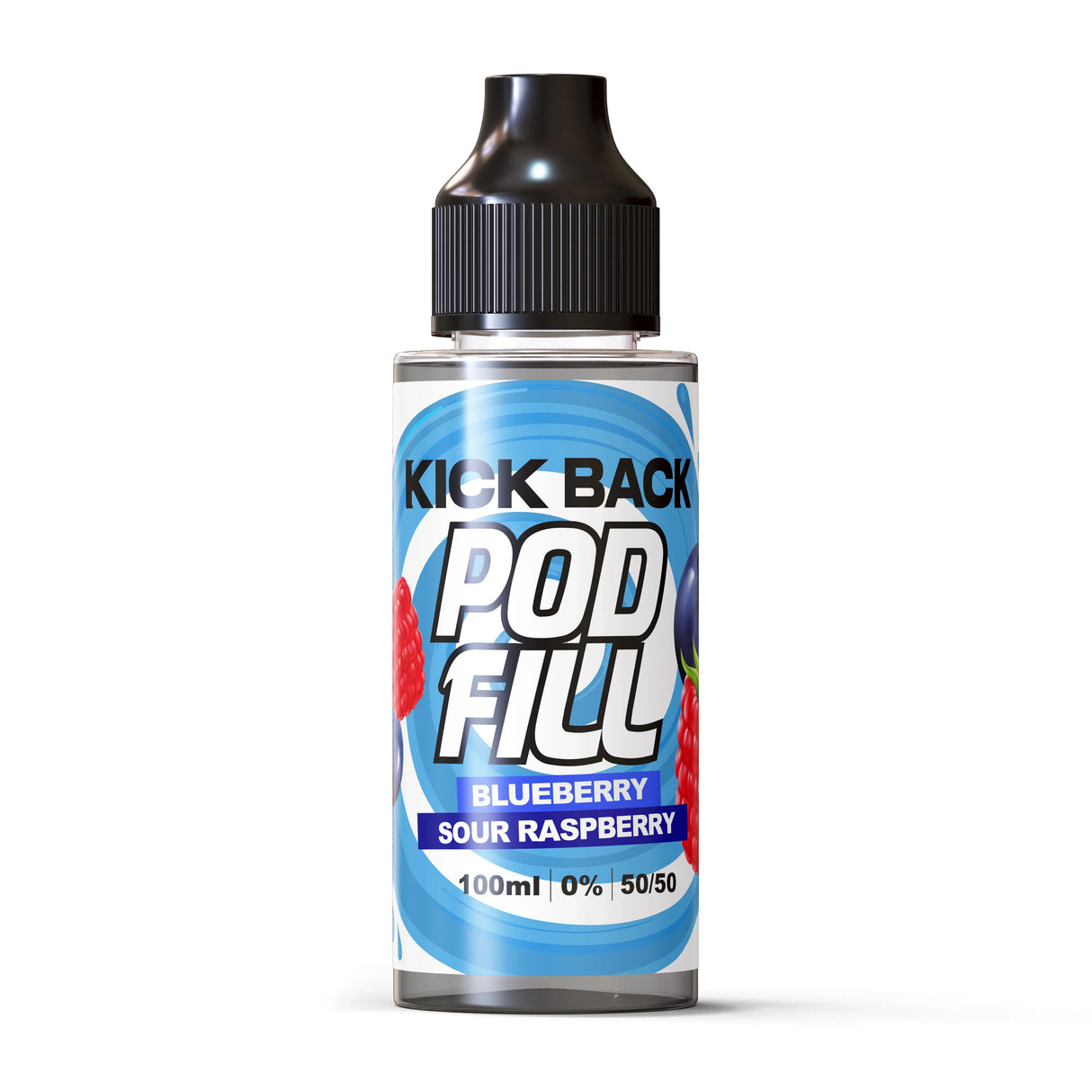 Blueberry Sour Raspberry By Kick Back Pod Fill E-Liquid 100ml Shortfill