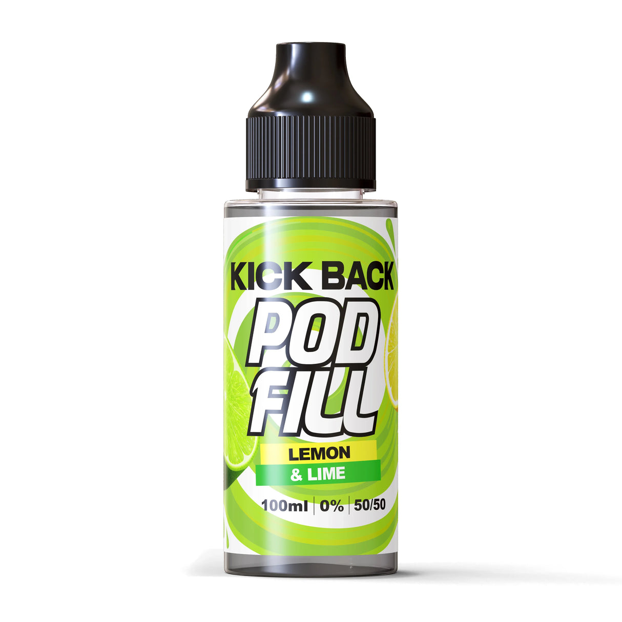 Lemon & Lime By Kick Back Pod Fill E-Liquid 100ml Shortfill