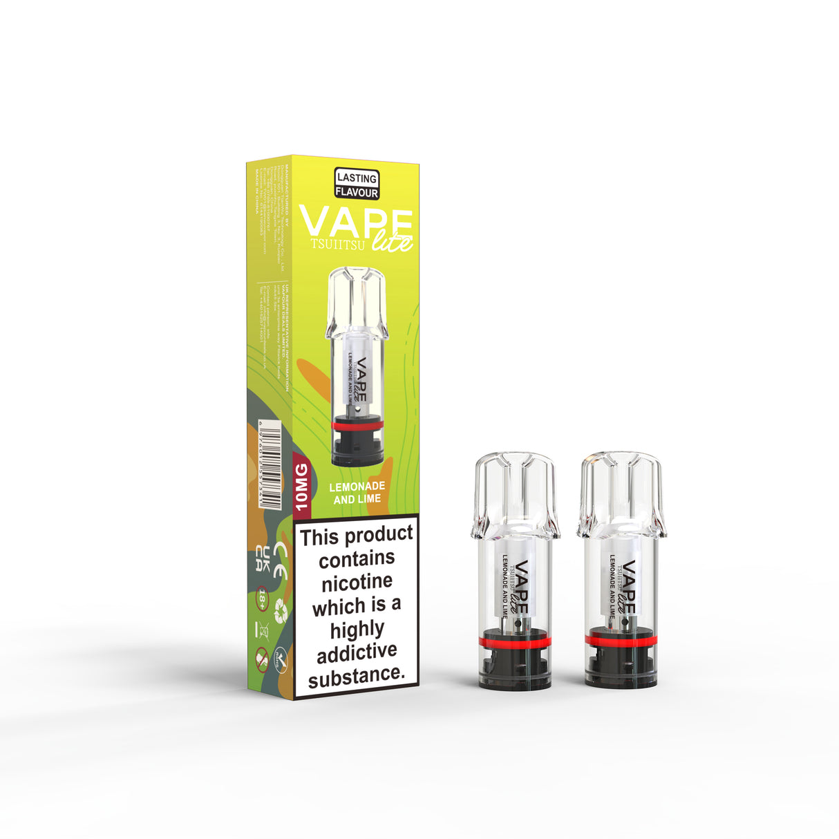 lemon and lime vape lite pods 10mg 2 pack