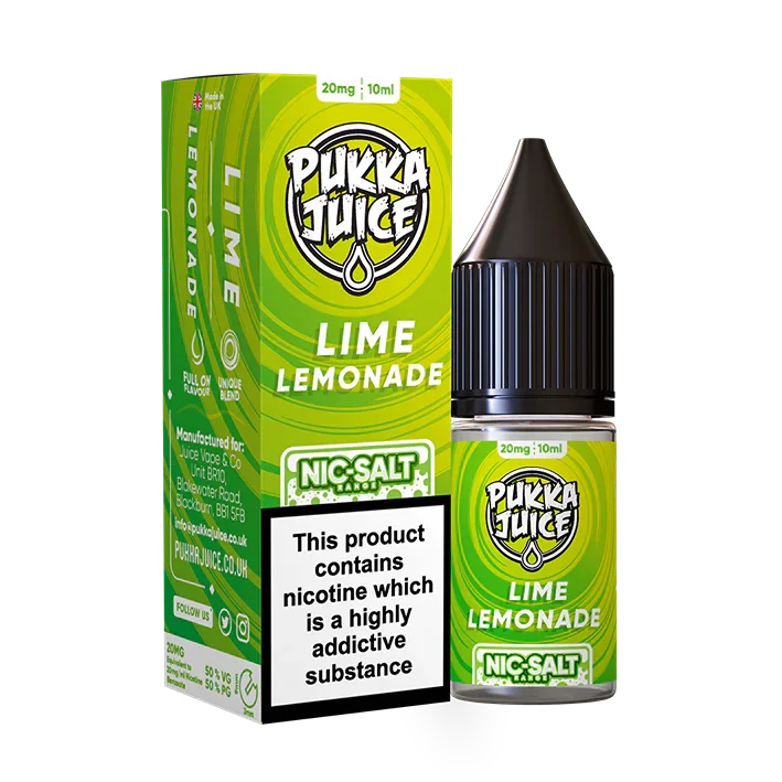 Lime Lemonade Nic Salt By Pukka Juice
