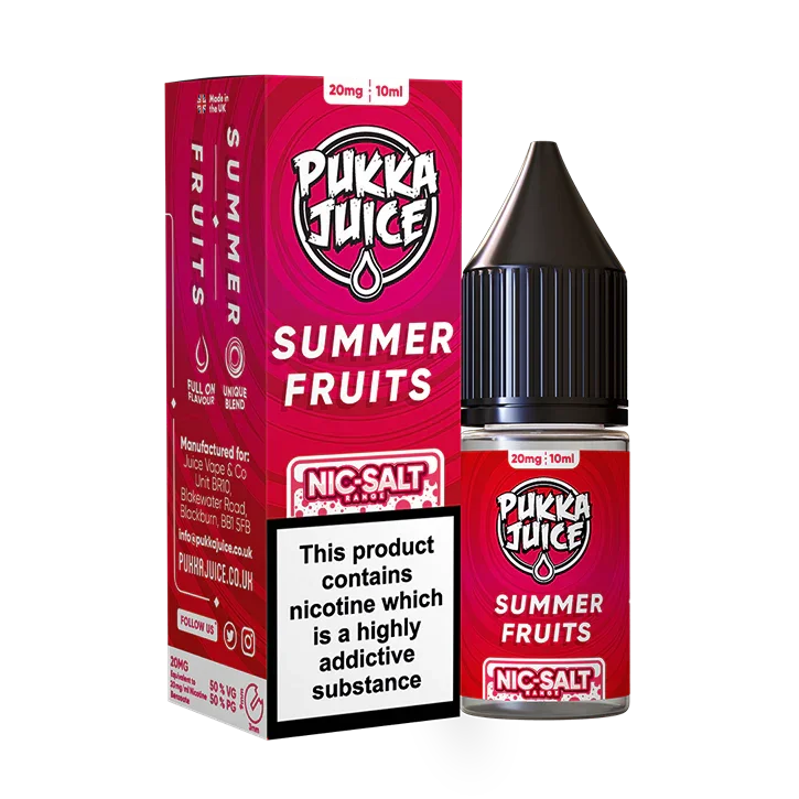 Summer Fruits Nic Salt By Pukka Juice