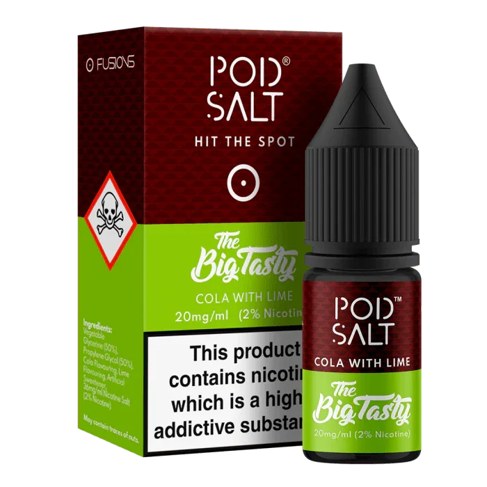 POD SALT THE BIG TASTY (COLA WITH LIME) 10ML NICOTINE SALT - I Love Vapour nic salts POD SALT