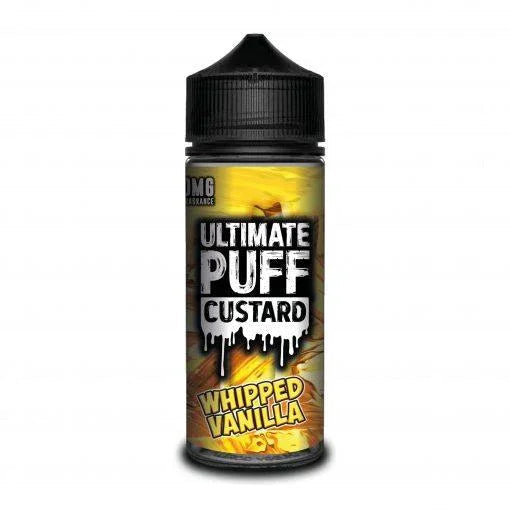 Ultimate Puff Whipped Vanilla Custard 100ml shortfill e-liquid, a flavour that benefits from steeping