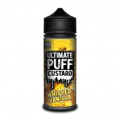Ultimate Puff Whipped Vanilla Custard 100ml shortfill e-liquid, a flavour that benefits from steeping