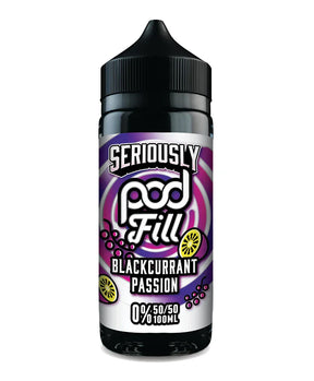 Blackcurrant Passion Seriously Pod Fill 100ml shortfill e-liquid bottle