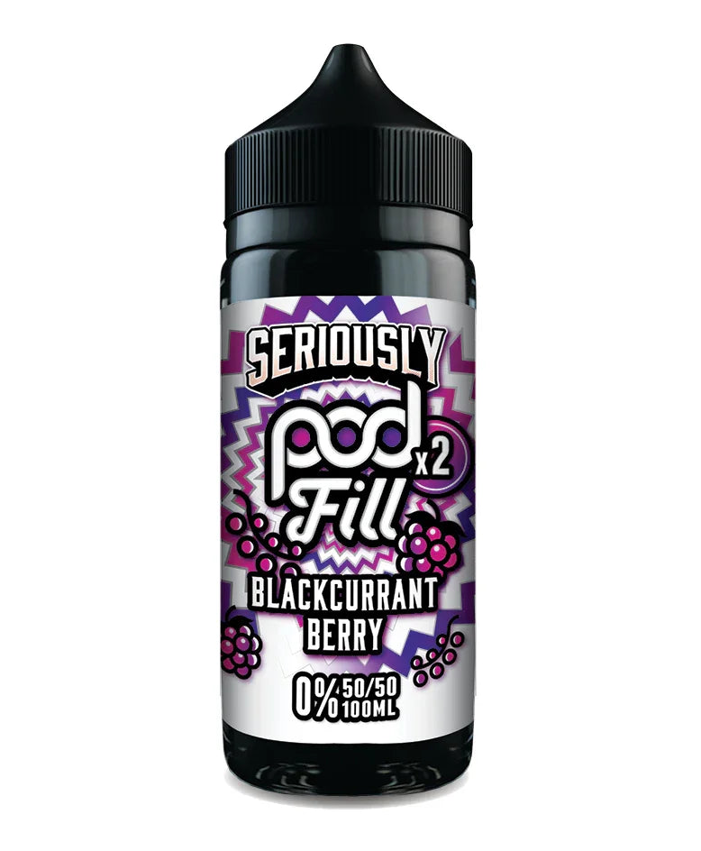 Blackcurrant Berry By Seriously Pod Fill X2 50/50 E-Liquid 100ml Shortfill