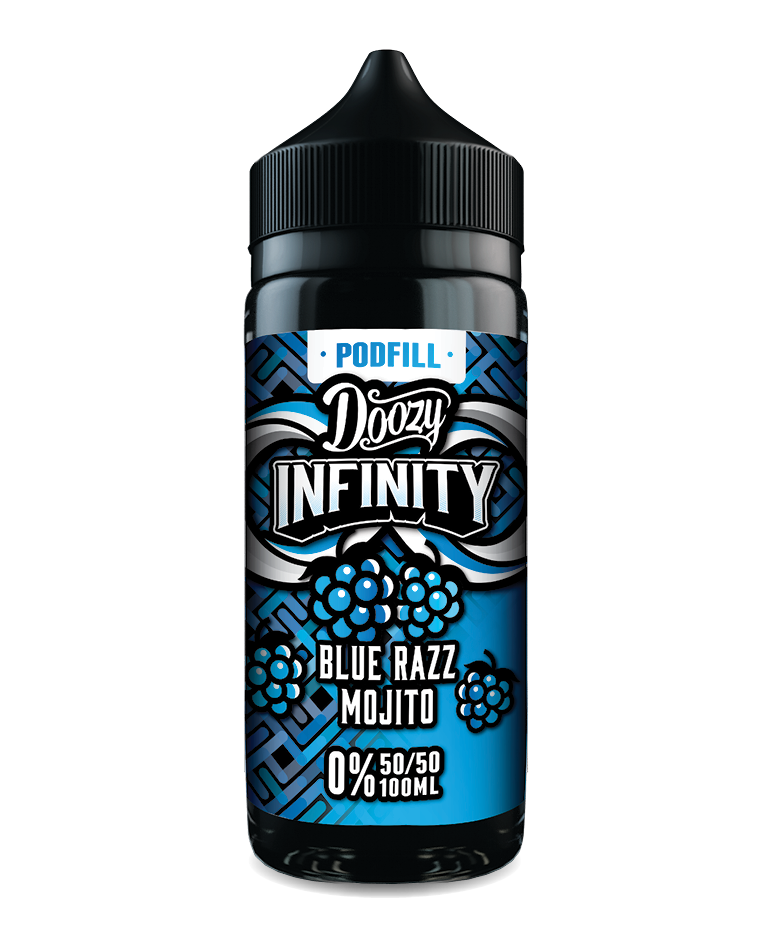 Blue Razz Mojito By Doozy Infinity Pod Fill 50/50 E-Liquid 100ml Shortfill