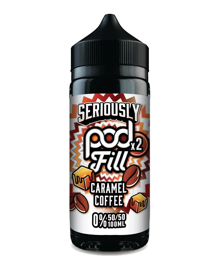 Caramel Coffee By Seriously Pod Fill X2 50/50 E-Liquid 100ml Shortfill