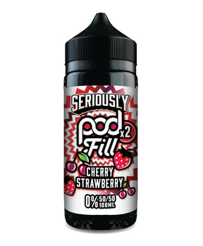 Cherry Strawberry Seriously Pod Fill X2 100ml shortfill e-liquid bottle