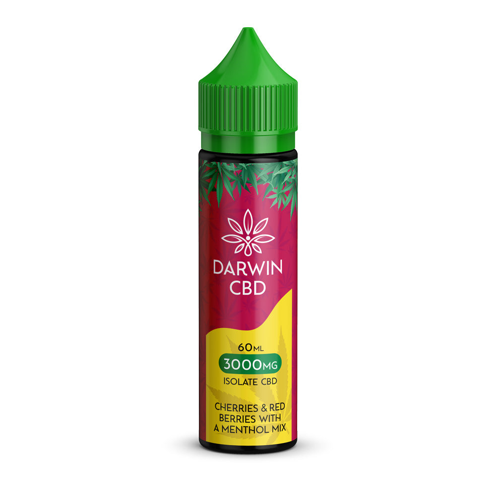 Cherries & Red Berries With A Menthol Mix By Darwin CBD 3000mg 60ml E-Liquid