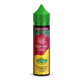 Strawberry Raspberry Cherry by Darwin CBD 3000mg isolate 60ml e-liquid bottle