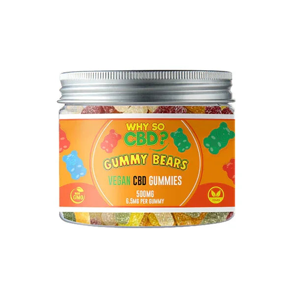 Why So CBD? 500mg Broad Spectrum CBD Small Vegan Gummies - Gummy Bears