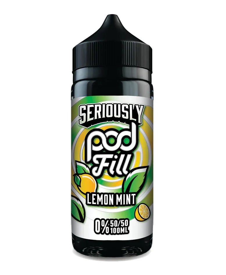 Lemon Mint By Seriously Pod 50/50 Fill E-Liquid 100ml Shortfill