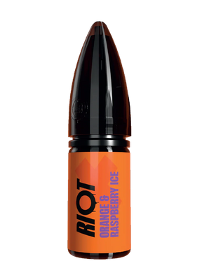 RIOT X Orange & Raspberry Ice 10ml nic salt with orange, raspberries, and ice