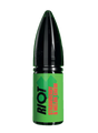RIOT X Strawberry Melon Chew 10ml nic salt with strawberries, melon slices, and candy pieces

