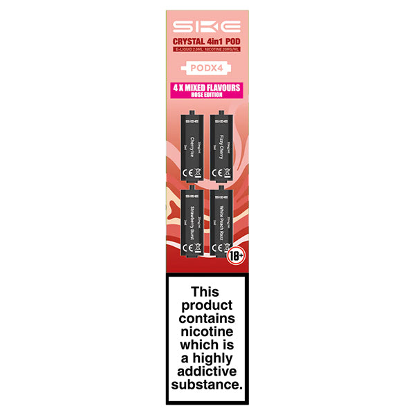 SKE Crystal 2400 4 in 1 Prefilled Pods - 4PK