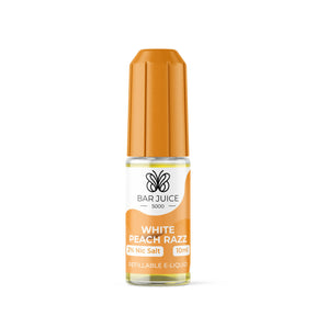 White Peach Razz Nic Salt by Bar Juice 10ml e-liquid bottle