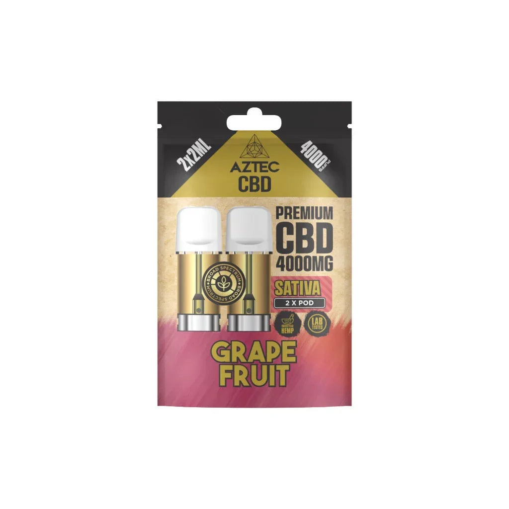 Aztec CBD 4000mg Broad Spectrum Replacement Pods 2 pack