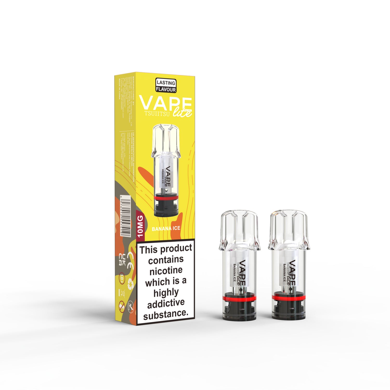 banana ice vape lite pods 10mg 2 pack