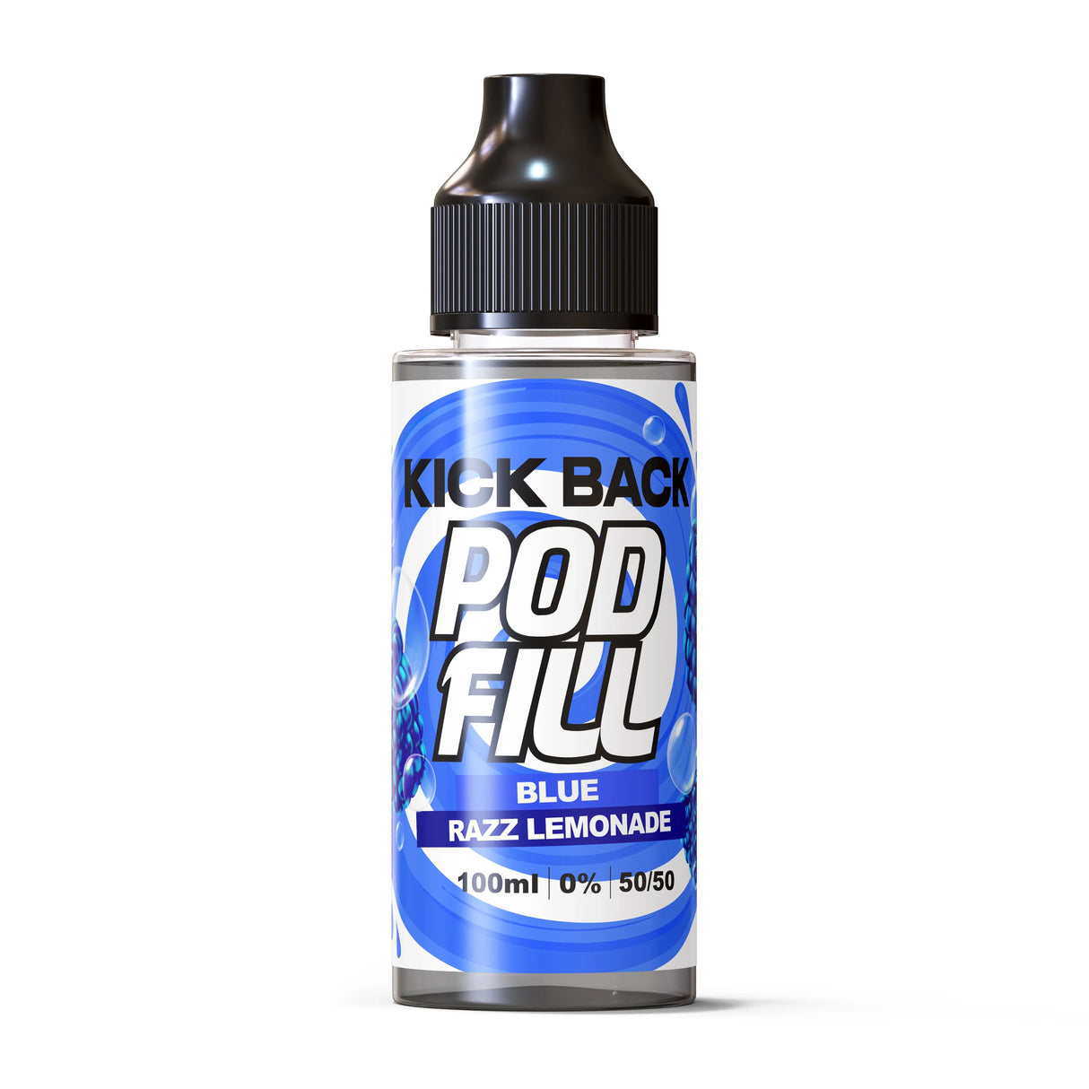 Blue Razz Lemonade By Kick Back Pod Fill E-Liquid 100ml Shortfill