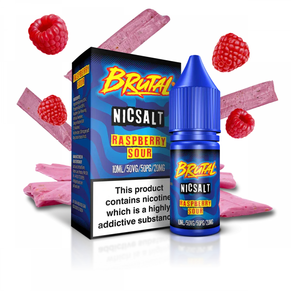 Raspberry Sour Nic Salt By Brutal
