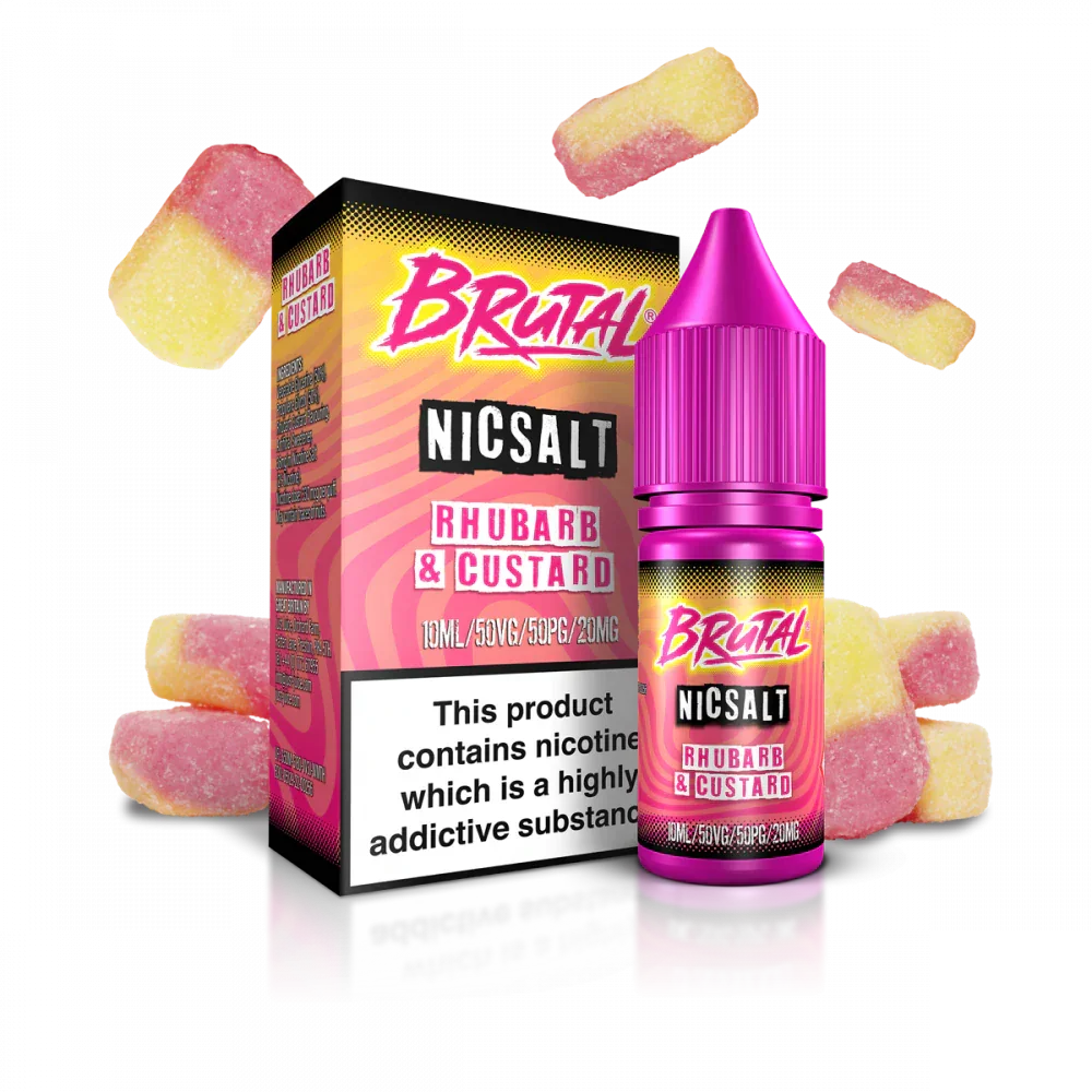 Rhubarb & Custard Nic Salt By Brutal