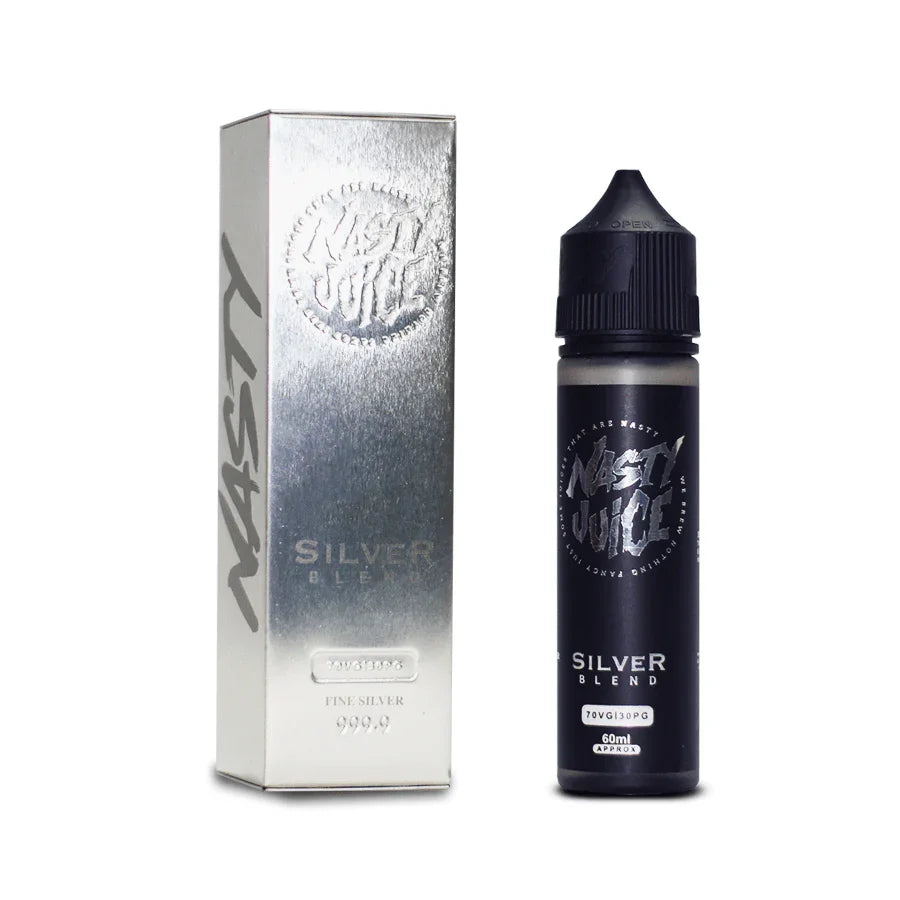 SILVER BLEND ELIQUID BY NASTY JUICE TOBACCO SERIES E-Liquid 50ml Short Fill - I Love Vapour E-Juice nasty juice