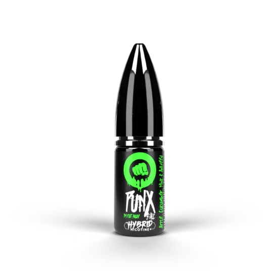 Apple, Cucumber, Mint & Aniseed PUNX BY RIOT 10ML HYBRID SALT E-LIQUID - I Love Vapour E-Juice riot squad