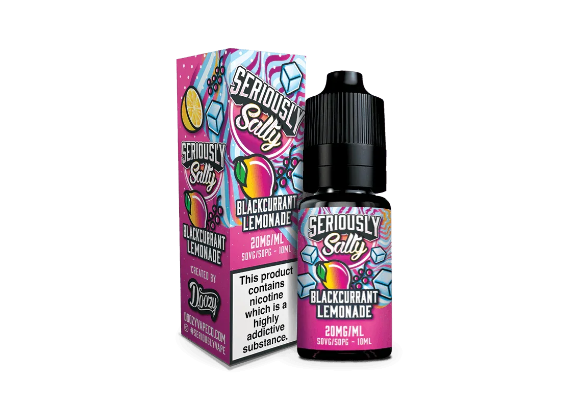 Seriously Salty Blackcurrant Lemonade Nic Salt E-Liquid - I Love Vapour