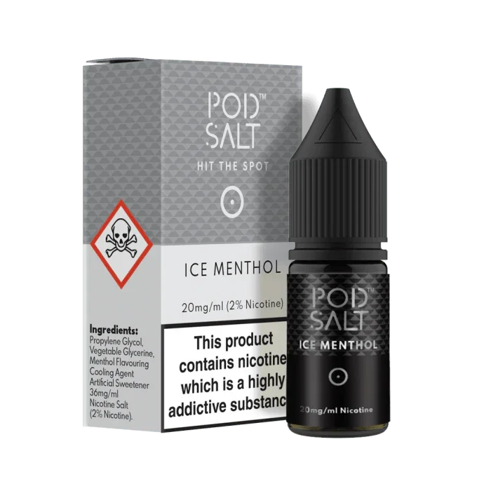 POD SALT ICE MENTHOL 10ML NICOTINE SALT E-LIQUID - I Love Vapour nic salts POD SALT